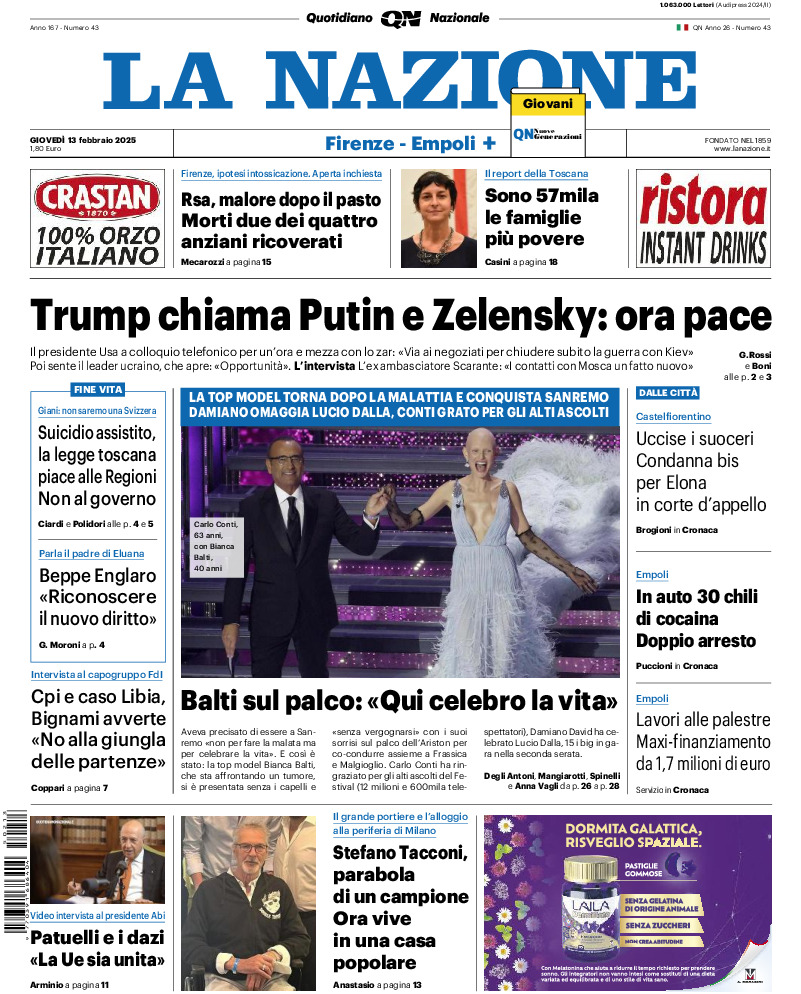 Prima-pagina-la nazione-edizione-di-oggi-20250213